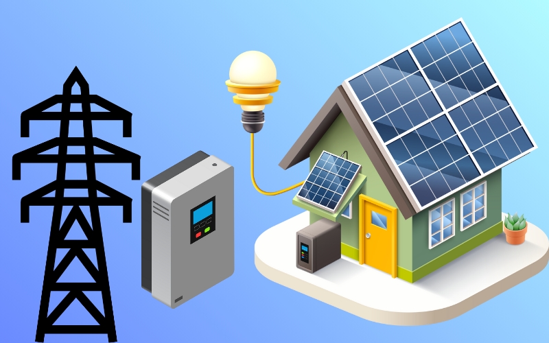 On-grid, off-grid and hybrid solar systems